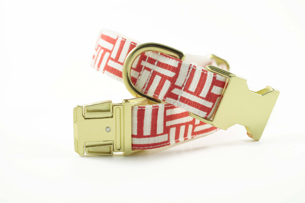 Coral Geometric Collar