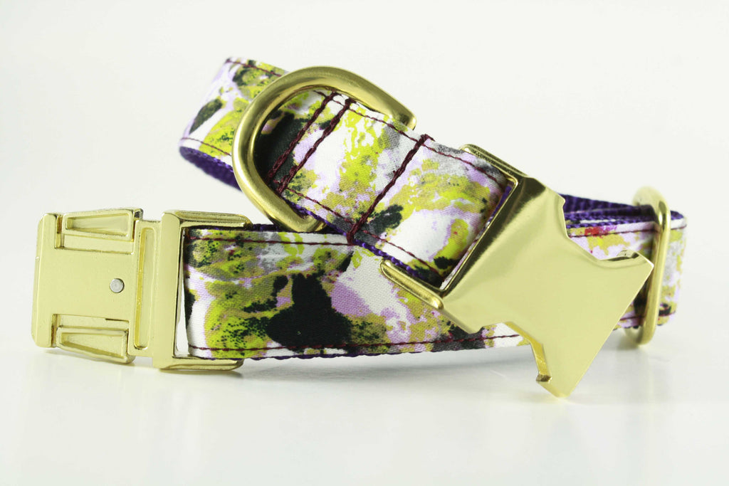 Violet Painted Floral Collar