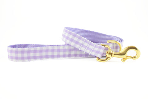 Lavender Gingham Leash - final sale