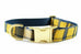 Yellow and Navy Plaid Collar
